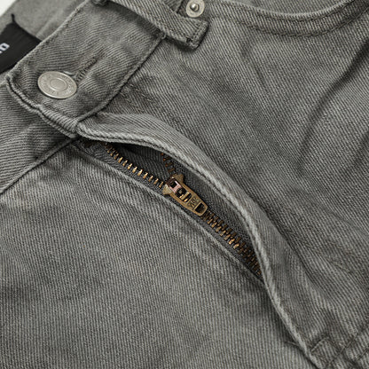 Punk Waste Dirty Denim Straight Leg Jeans PinkLimes Trending Streetwear