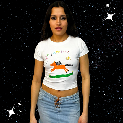 K*tamine Kids Drawing Crop Tee