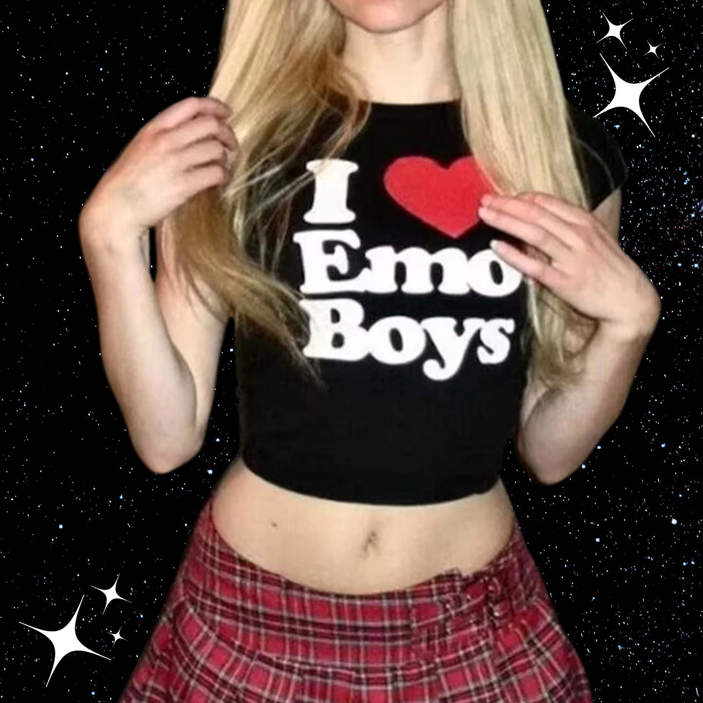 I Love Emo Boys Crop Tee