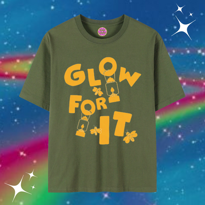 Glow For It Baggy Tee Army Green