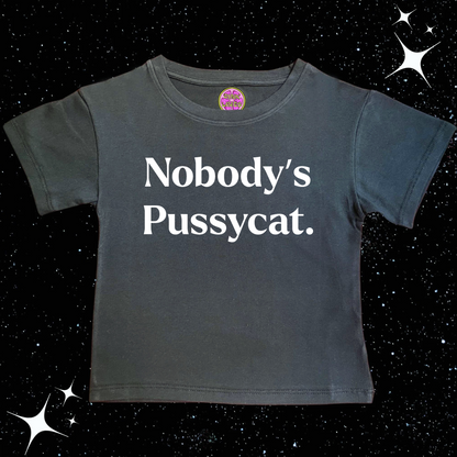 Nobody's Pussycat Crop Tee Black