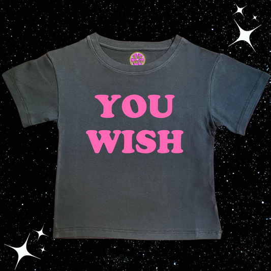 You Wish Crop Tee Black