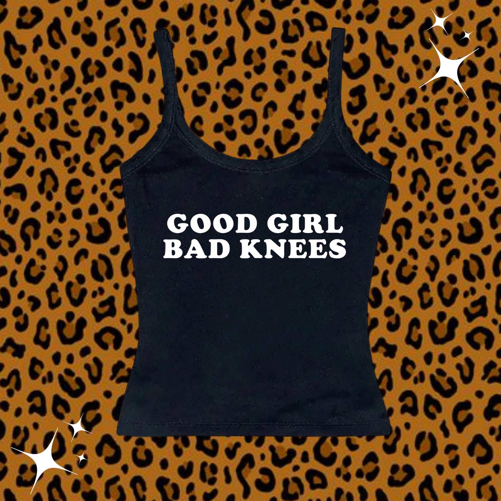 Good Girl Bad Knees Camisole Top Black