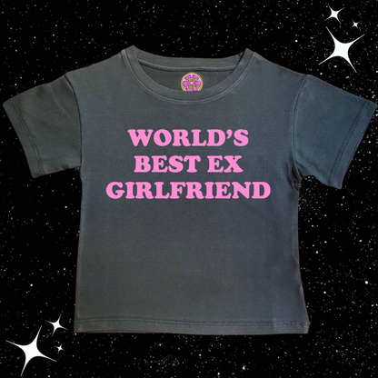 Worlds Best Ex Girlfriend Crop Tee Black