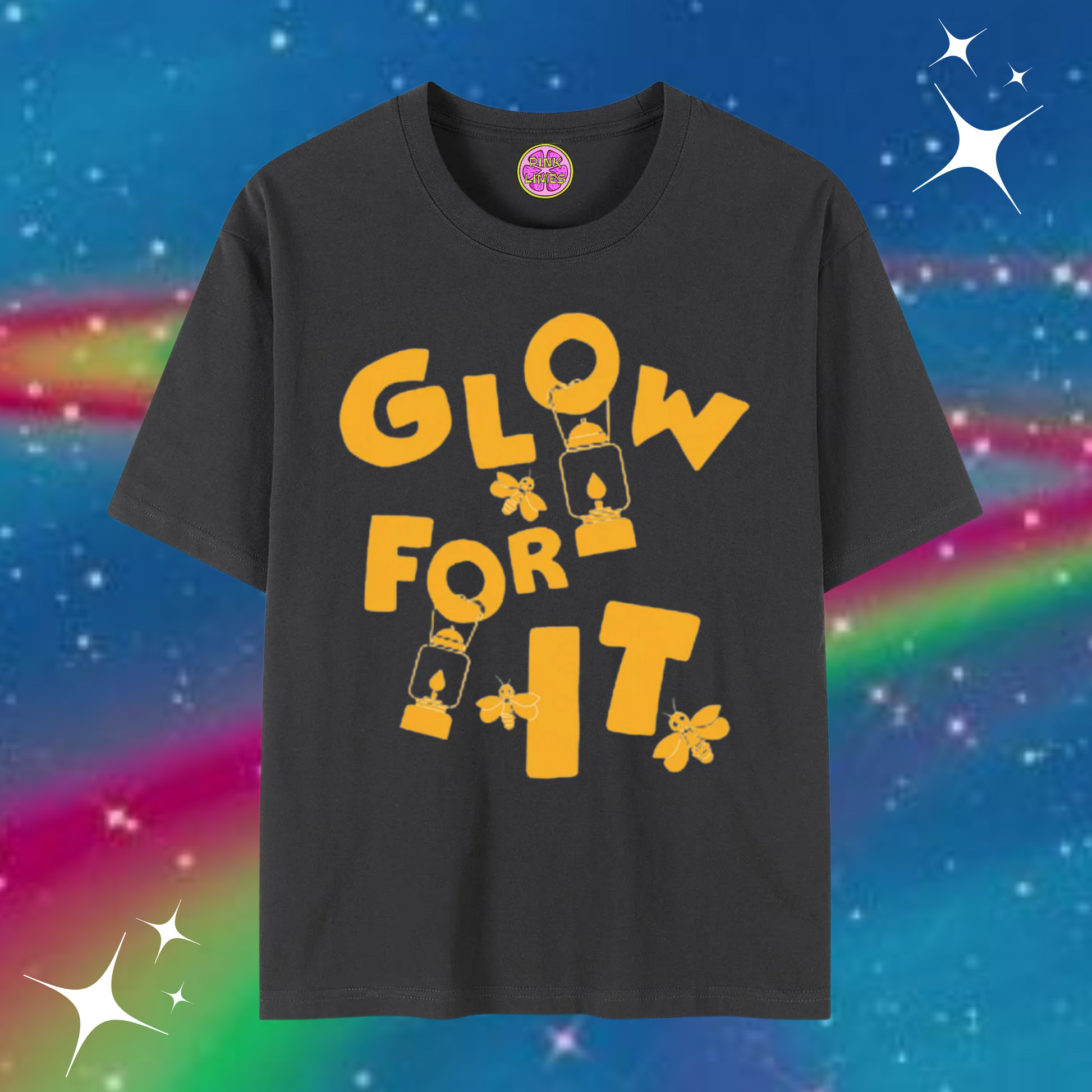 Glow For It Baggy Tee Black