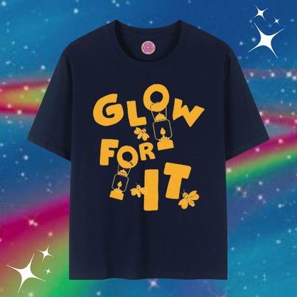 Glow For It Baggy Tee Dark Blue