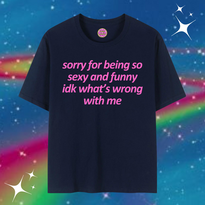 Sorry For Being So Funny Baggy Tee Dark Blue