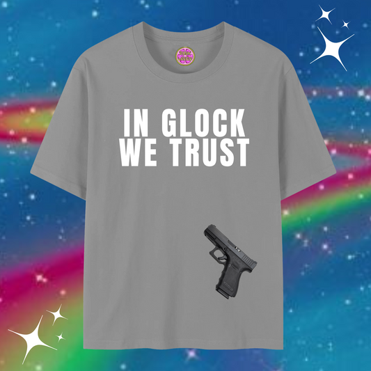 In Glock We Trust Baggy Tee Gray