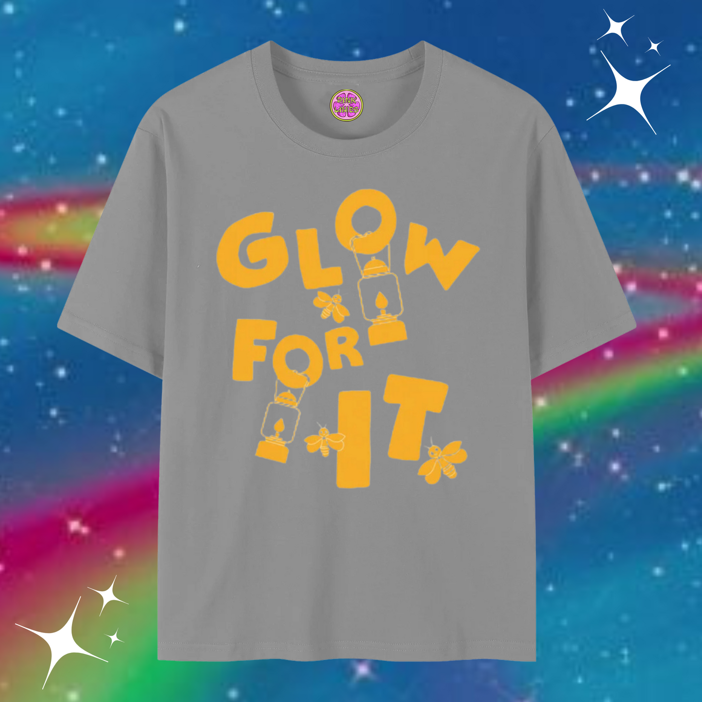 Glow For It Baggy Tee Gray