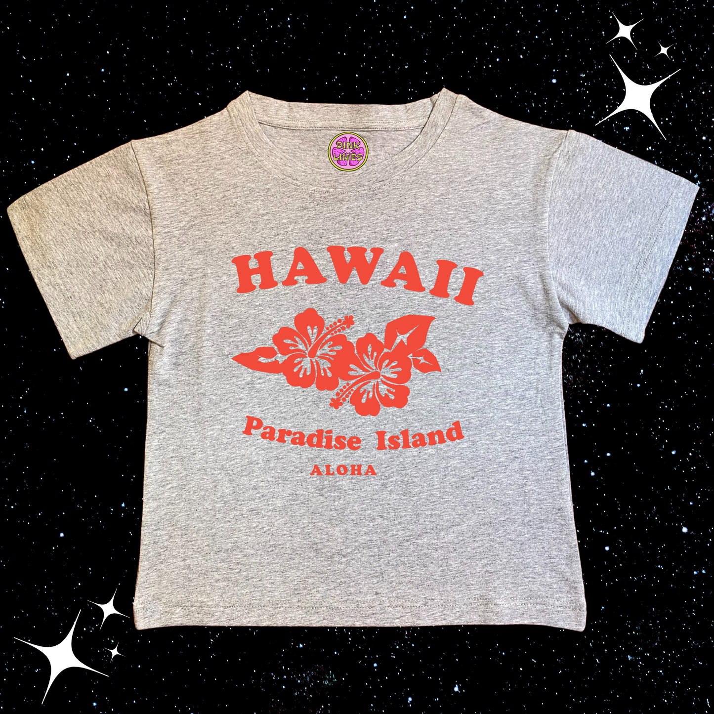 Hawaii Crop Tee XL Grey