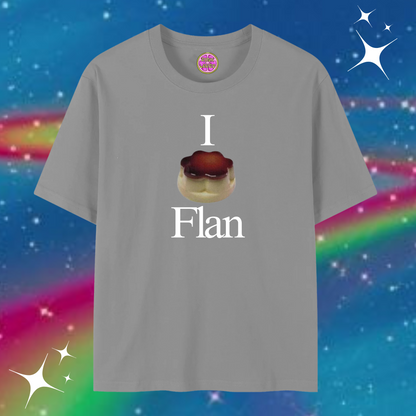 I Love Flan Baggy Tee Gray