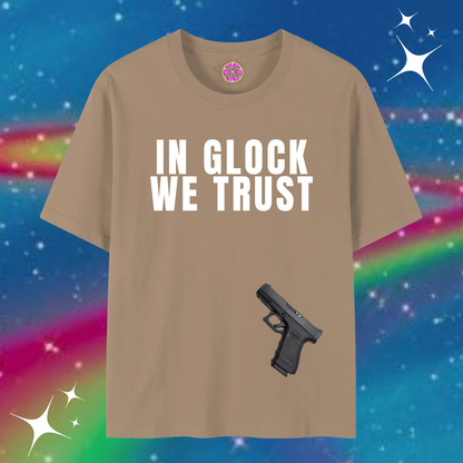 In Glock We Trust Baggy Tee Khaki