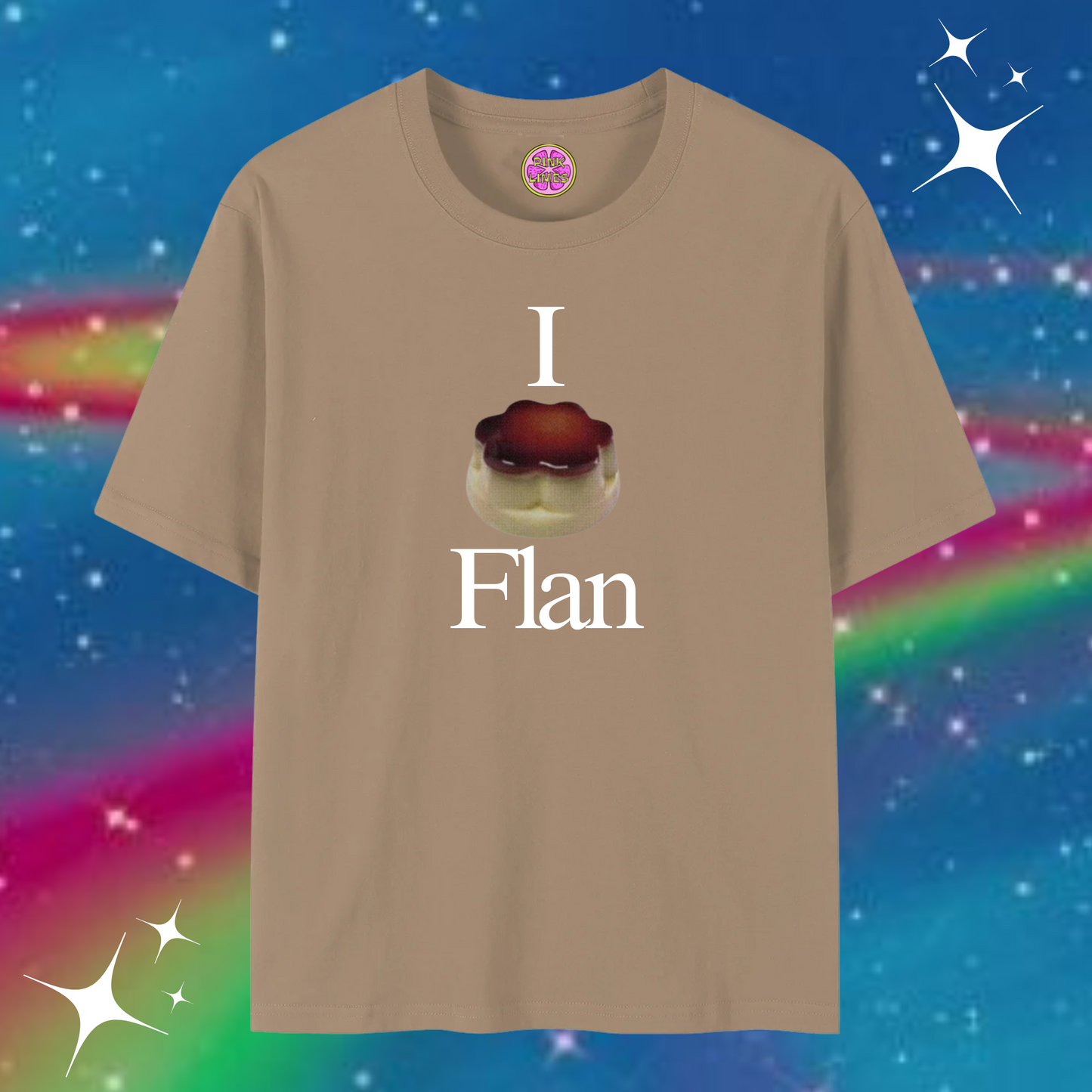 I Love Flan Baggy Tee Khaki