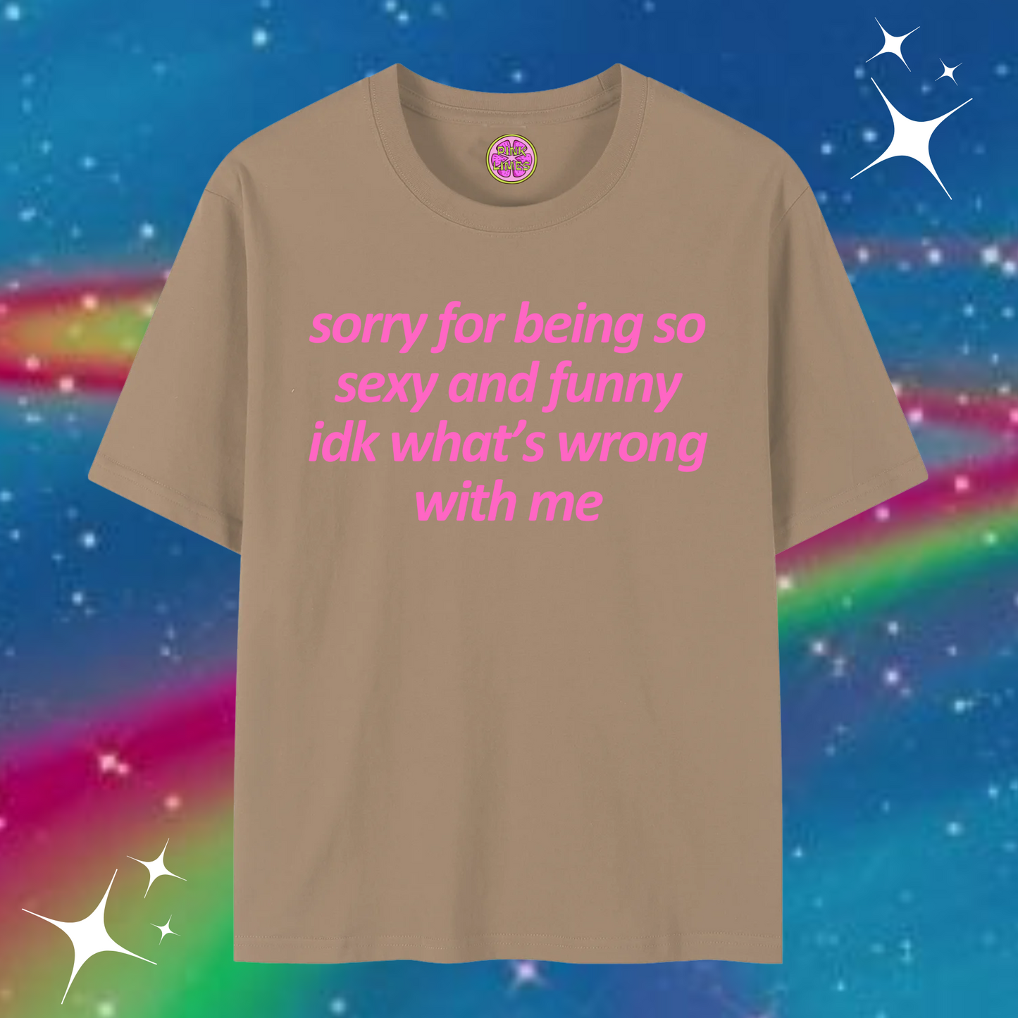 Sorry For Being So Funny Baggy Tee Khaki