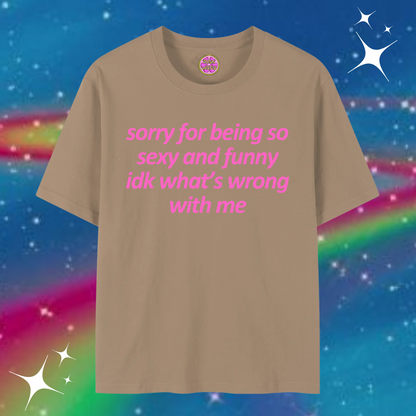 Sorry For Being So Funny Baggy Tee Khaki