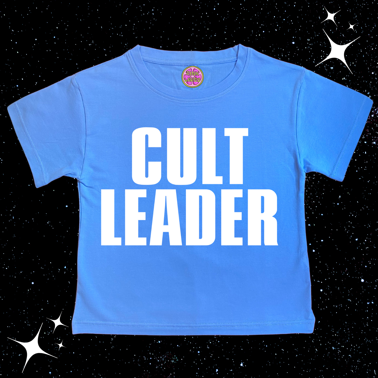 CULT LEADER Crop Tee Lake Blue