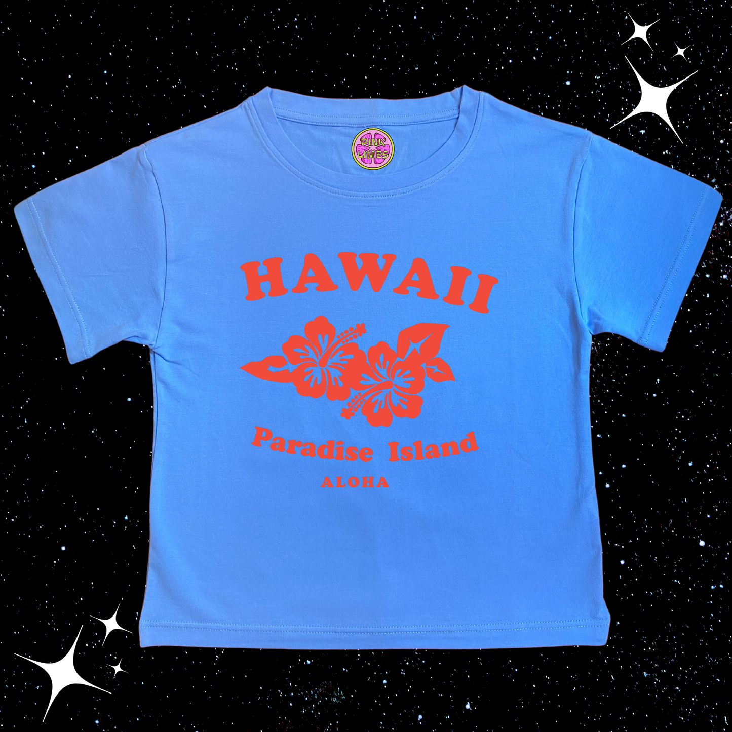 Hawaii Crop Tee Lake Blue