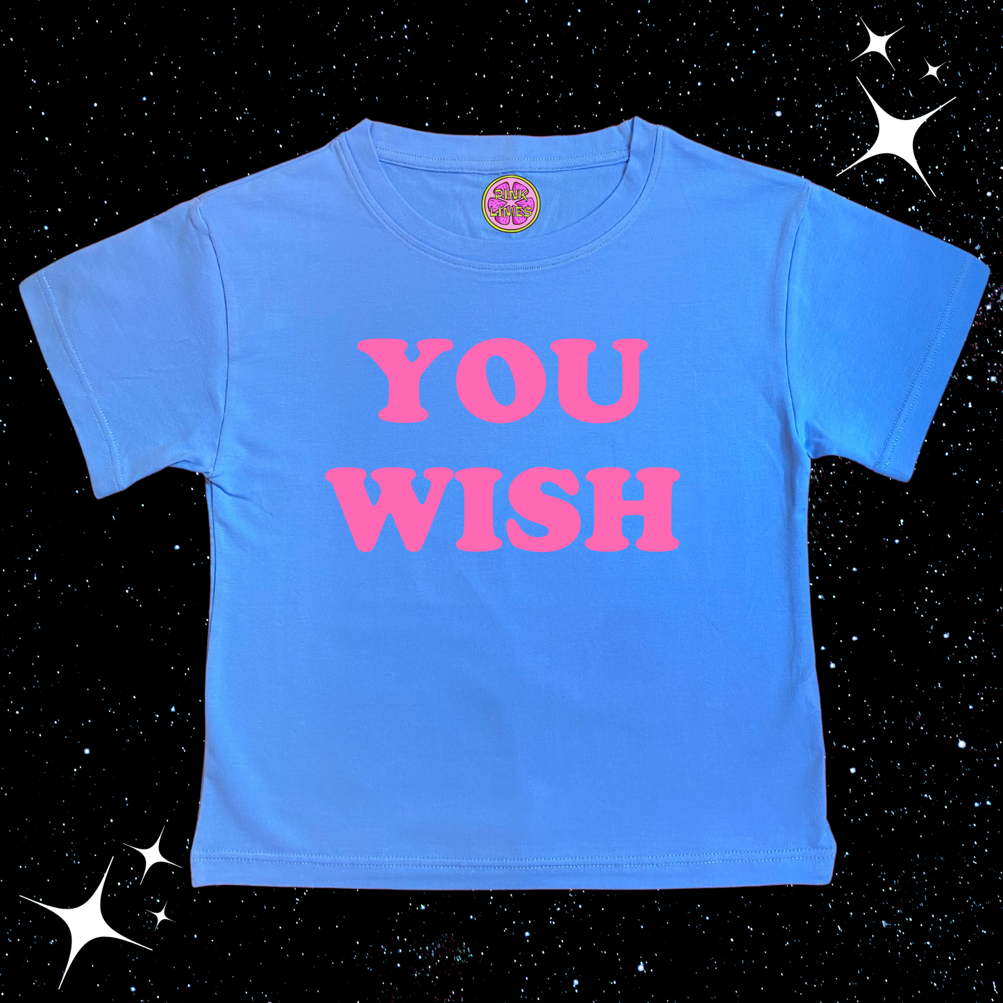 You Wish Crop Tee Lake Blue