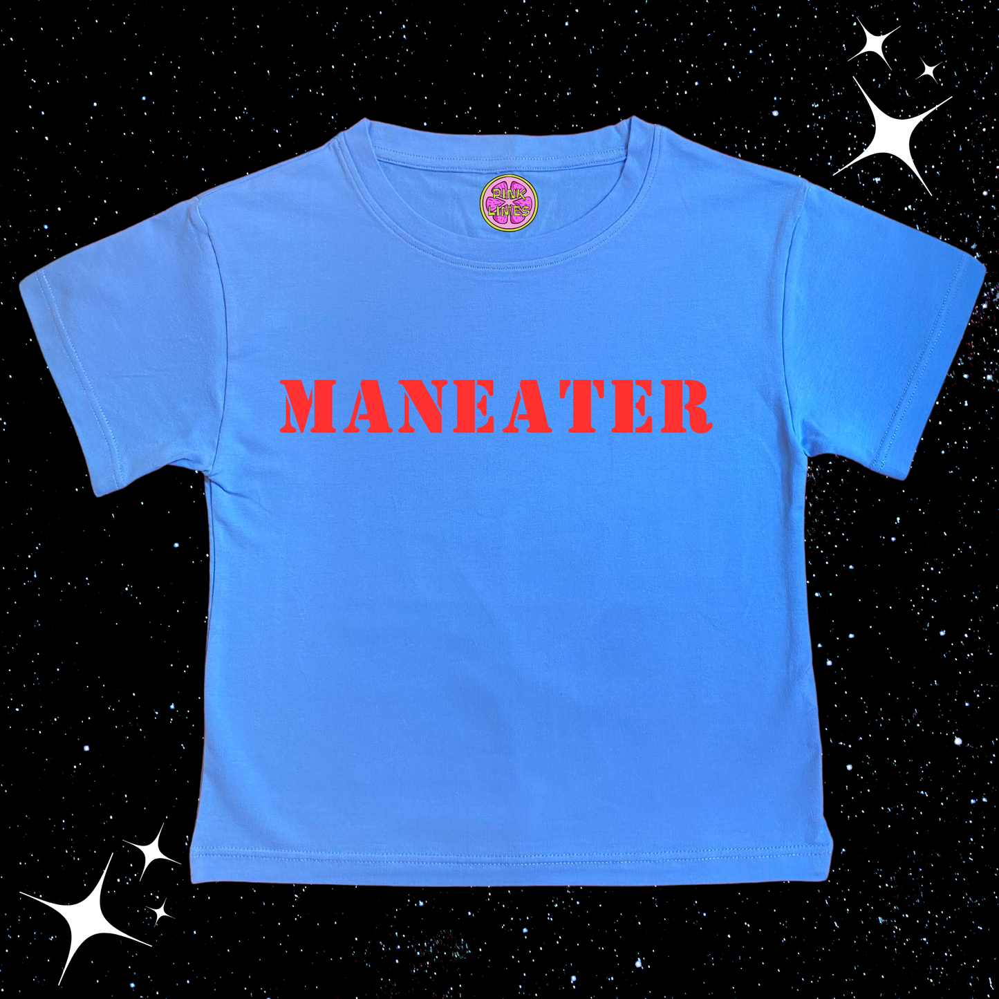 MANEATER Crop Tee Lake Blue