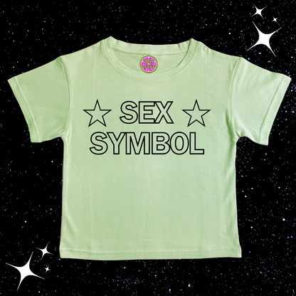 S*x Symbol Crop Tee Light Green