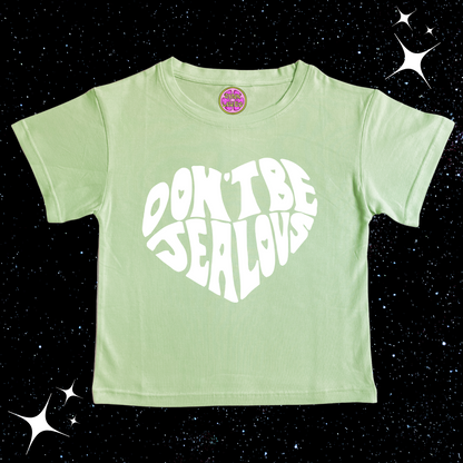 Don't Be Jealous Crop Tee Light Green