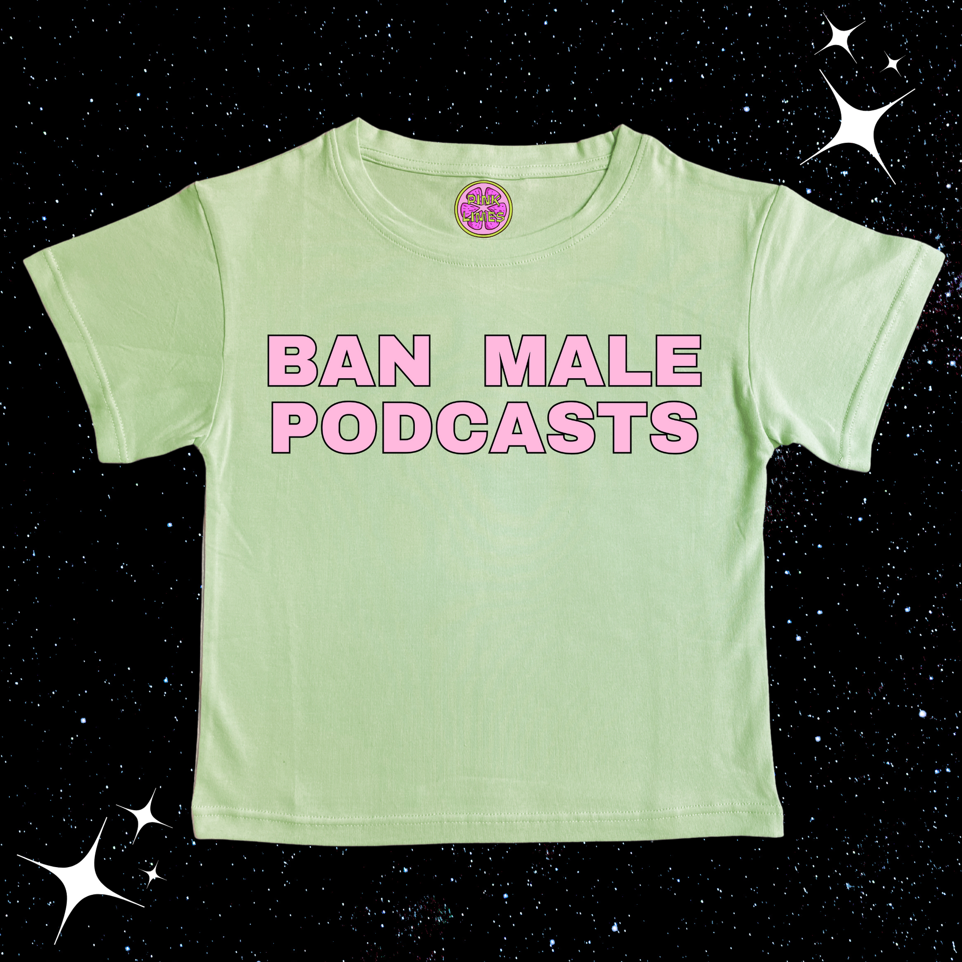 Ban Male Podcasts Crop Tee Light Green