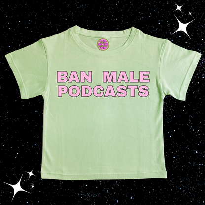 Ban Male Podcasts Crop Tee Light Green