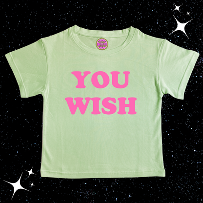 You Wish Crop Tee Light Green