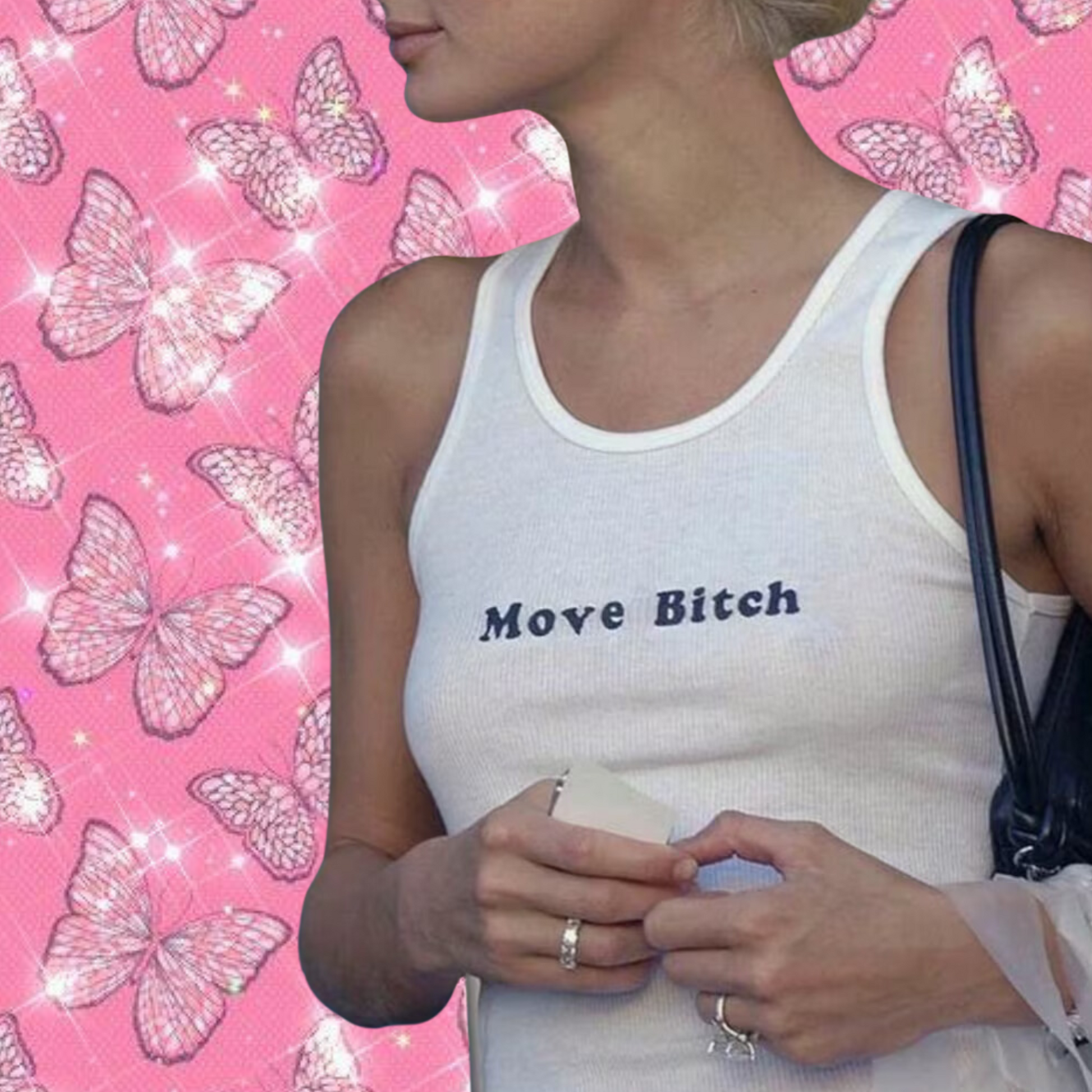 Move B*tch Crop Tank Top