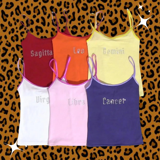 Star Sign Crop Camisole Top