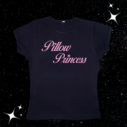 Pillow Princess Crop Tee Black