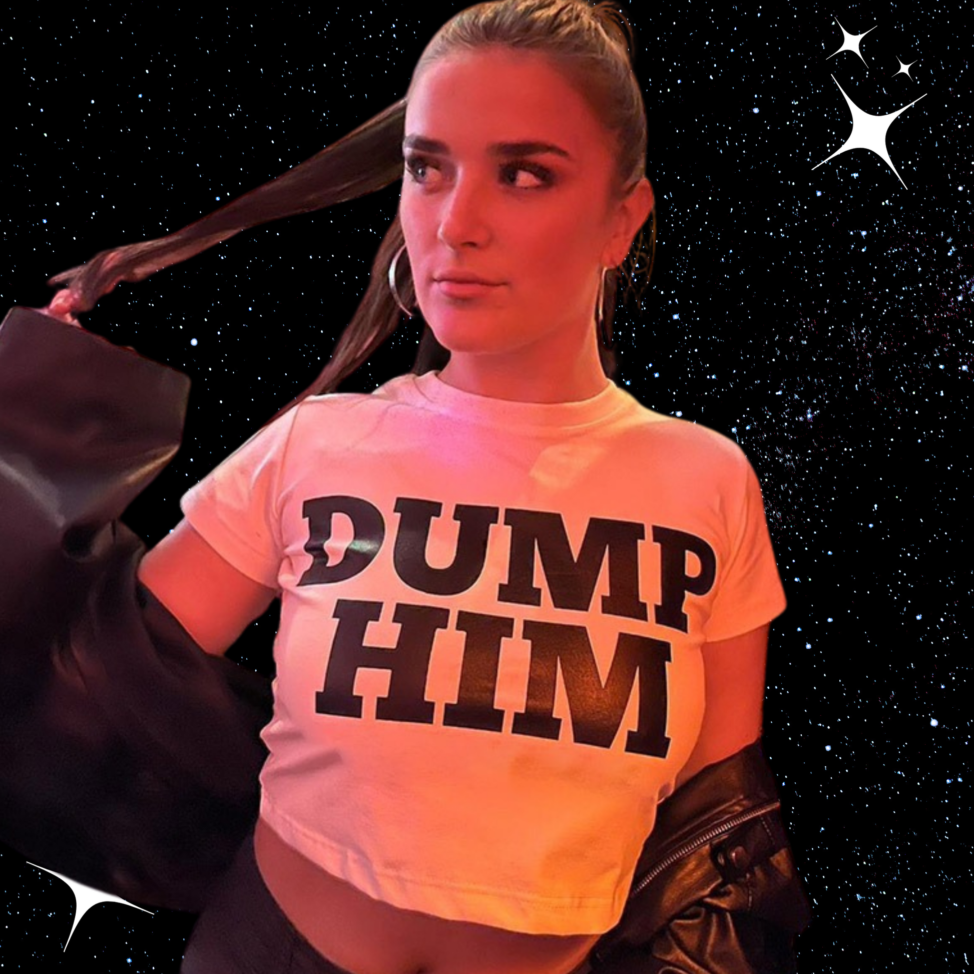 Dump Him Crop Tee