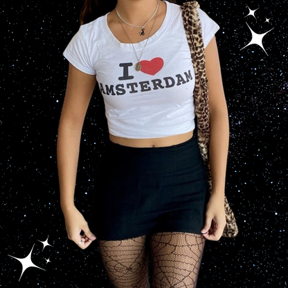 I Love Amsterdam Crop Tee