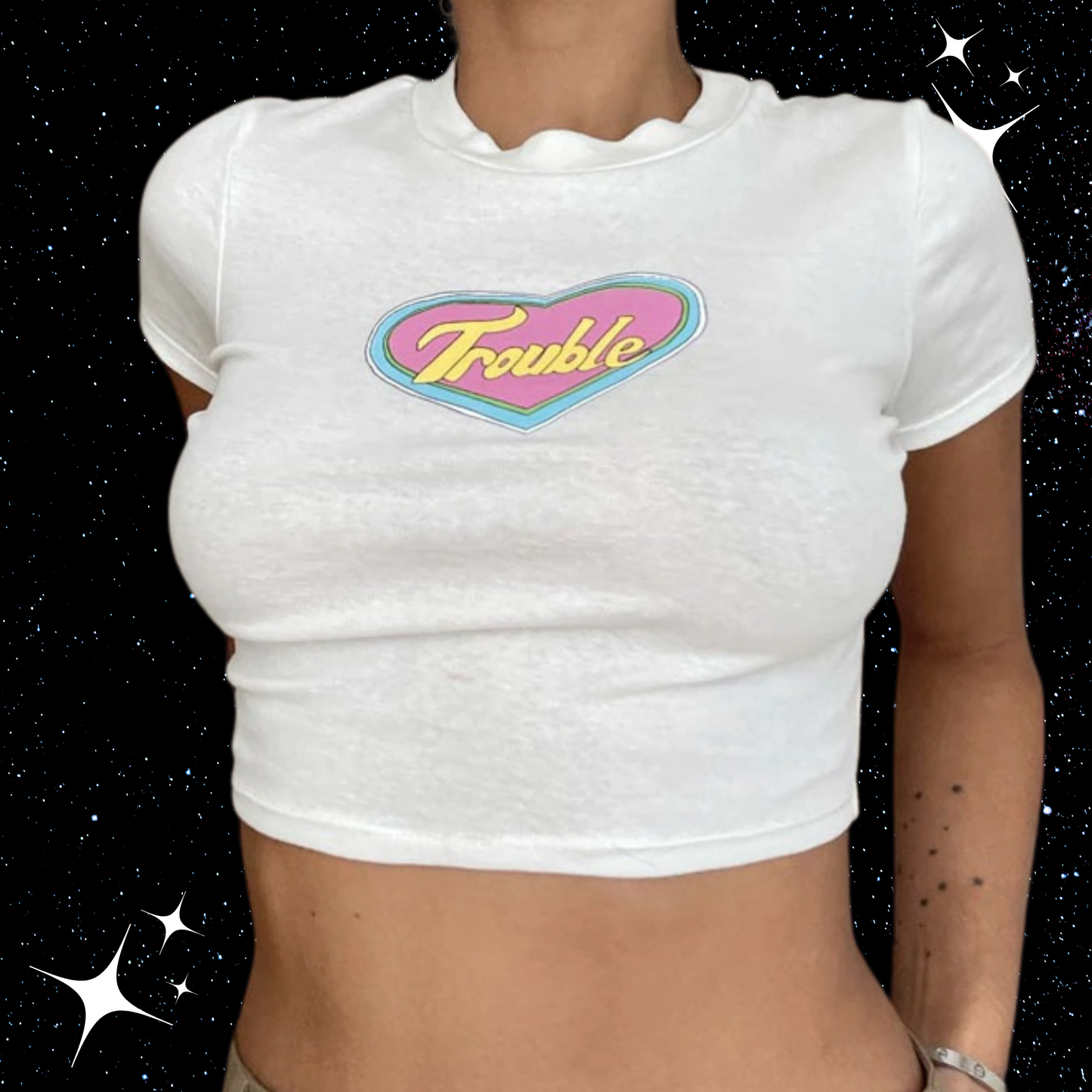 Trouble Crop Tee