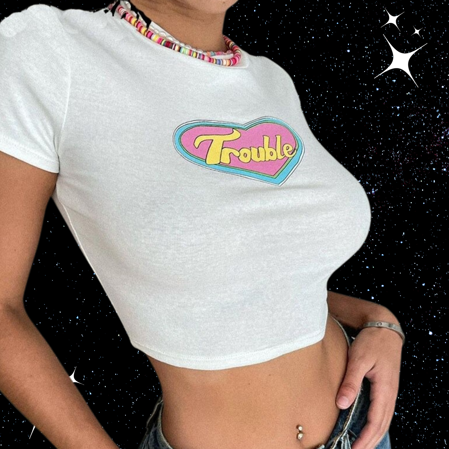 Trouble Crop Tee