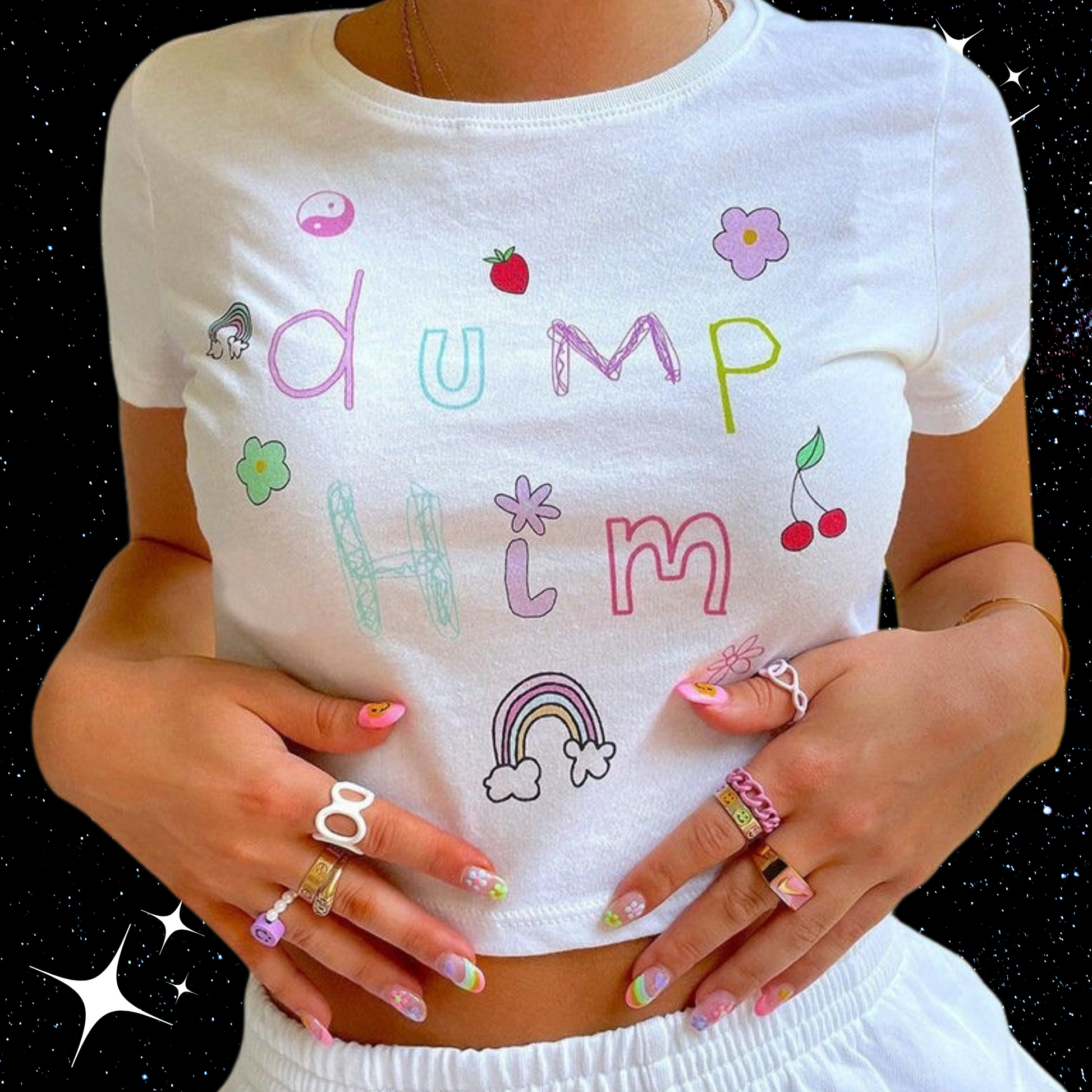 Dump Him Baby Crop Tee