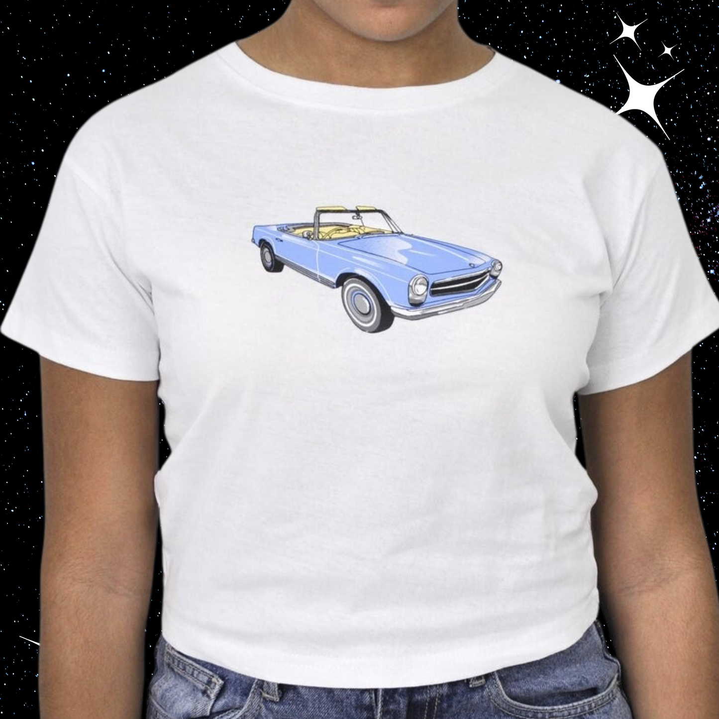 Vintage Car Crop Tee