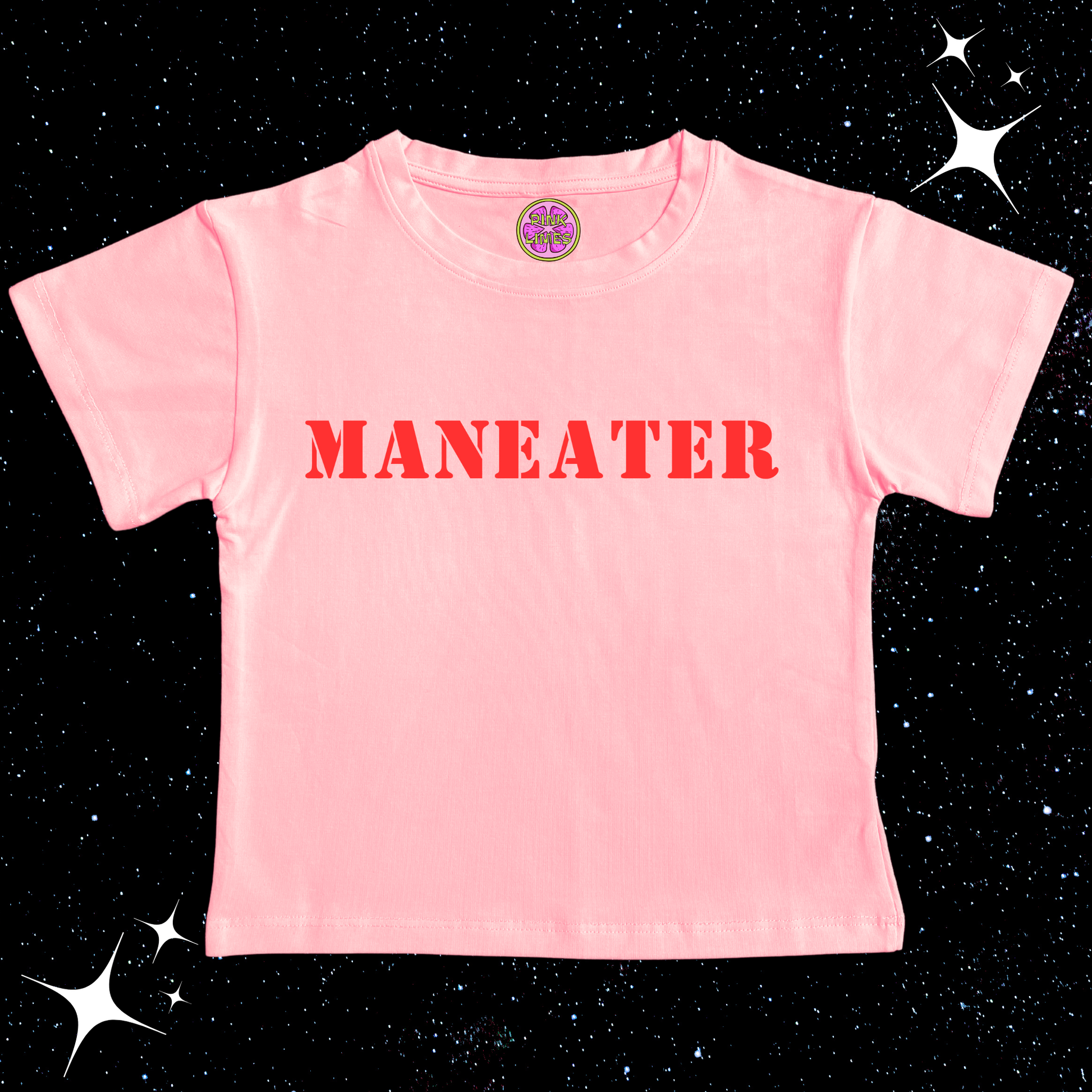 MANEATER Crop Tee Pink