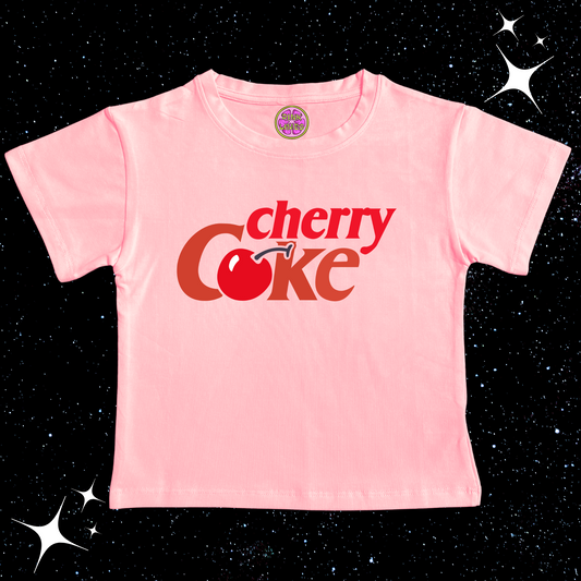 Cherry Coke Crop Tee