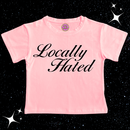 Locally Hated Crop Tee Pink