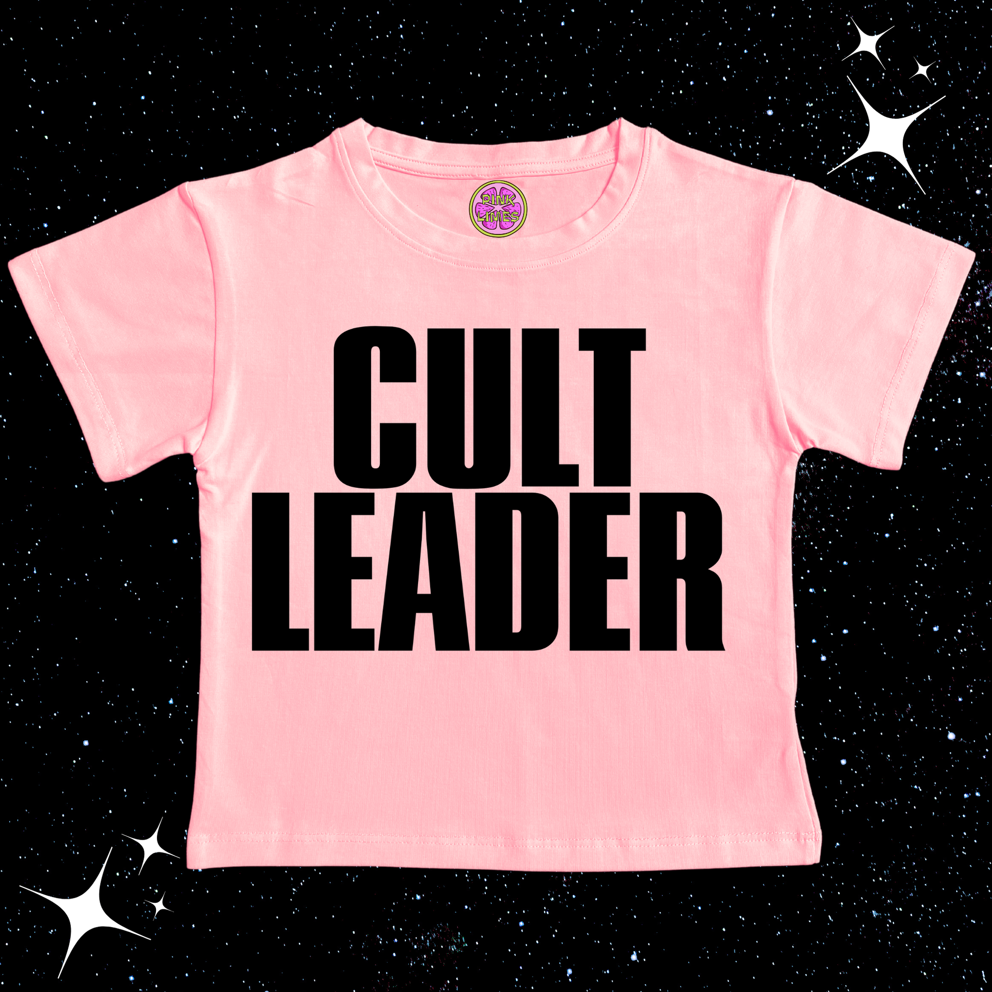 CULT LEADER Crop Tee Pink