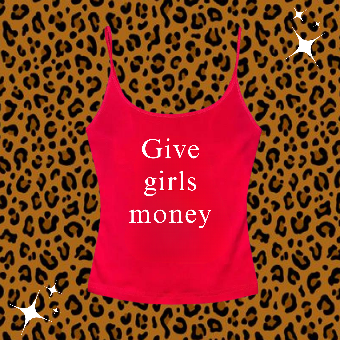 Give Girls Money Camisole Top Red