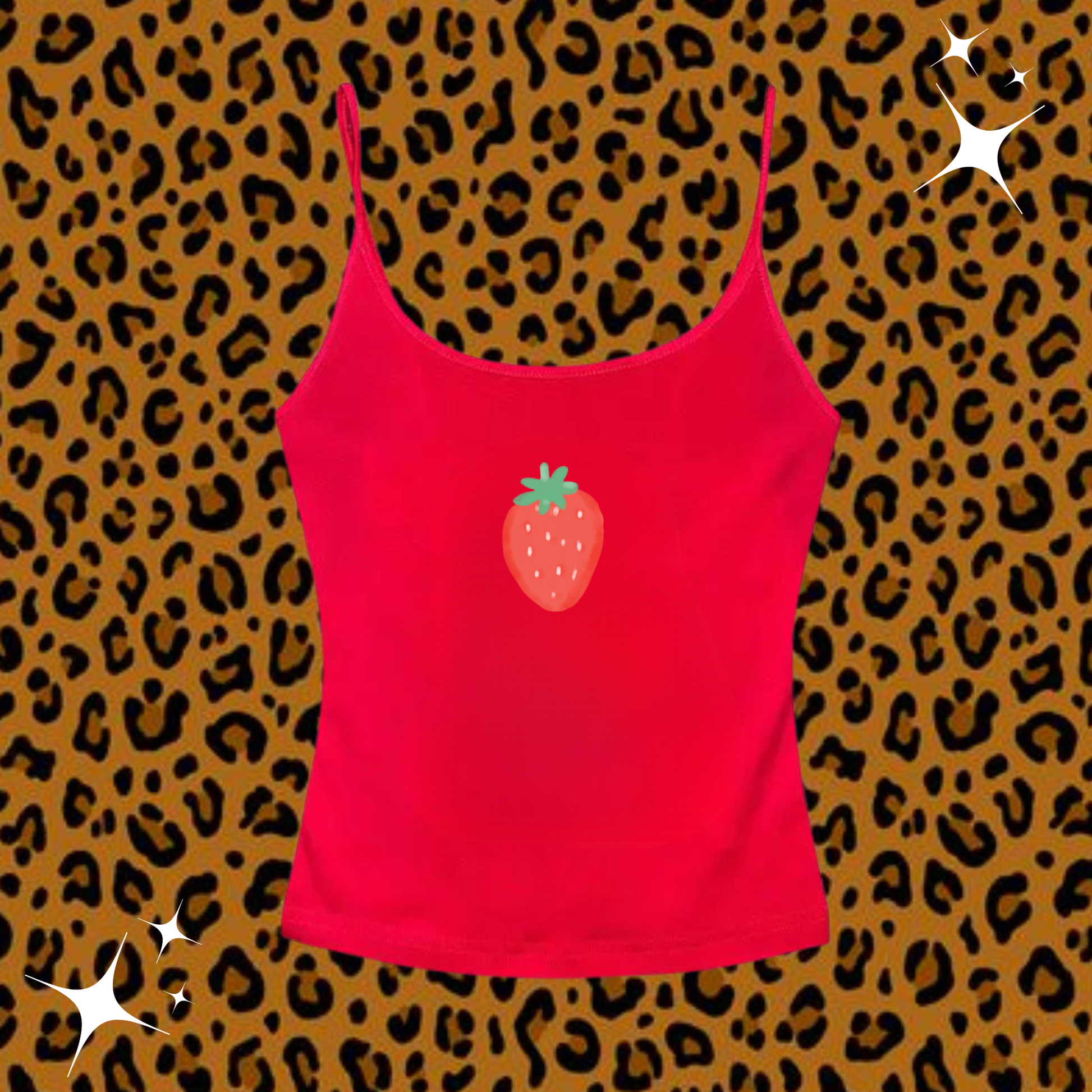 Strawberry Camisole Top Red