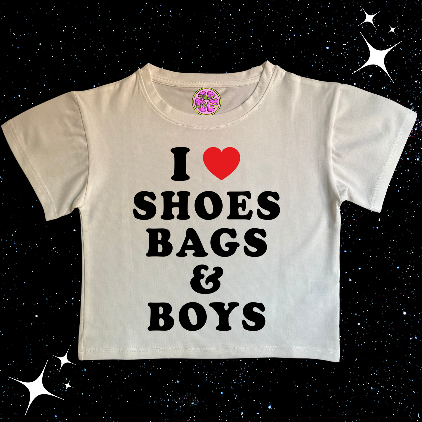 I Love Shoes Bags & Boys Crop Tee