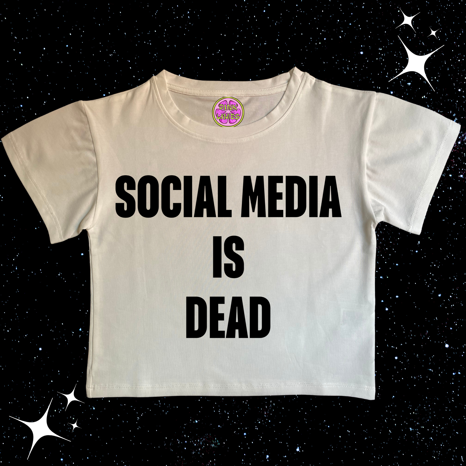 Social Media Is Dead Crop Tee