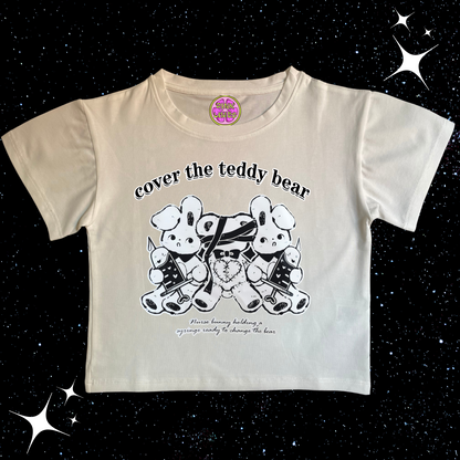 Cover The Teddy Bear Crop Tee