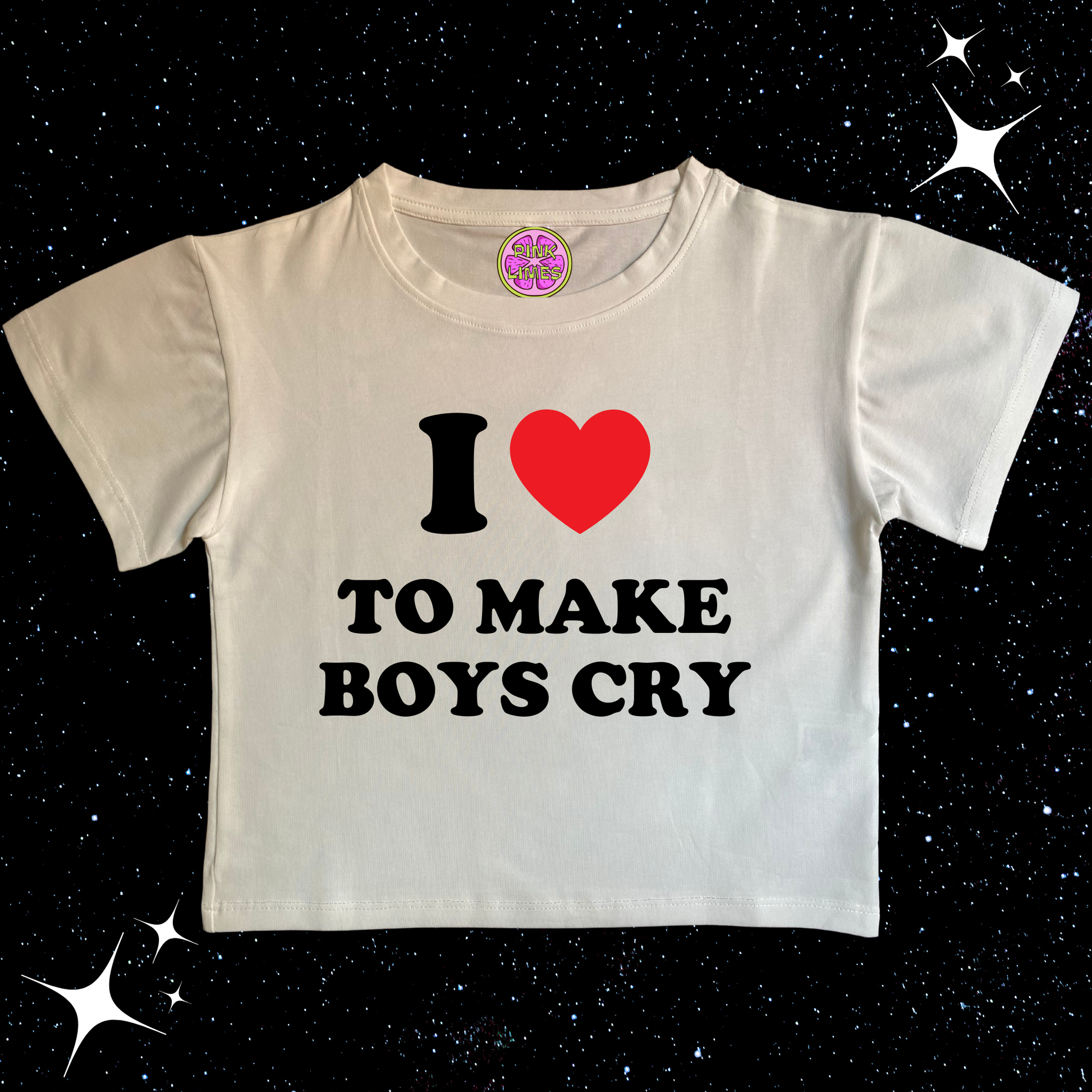 I Love To Make Boys Cry Crop Tee