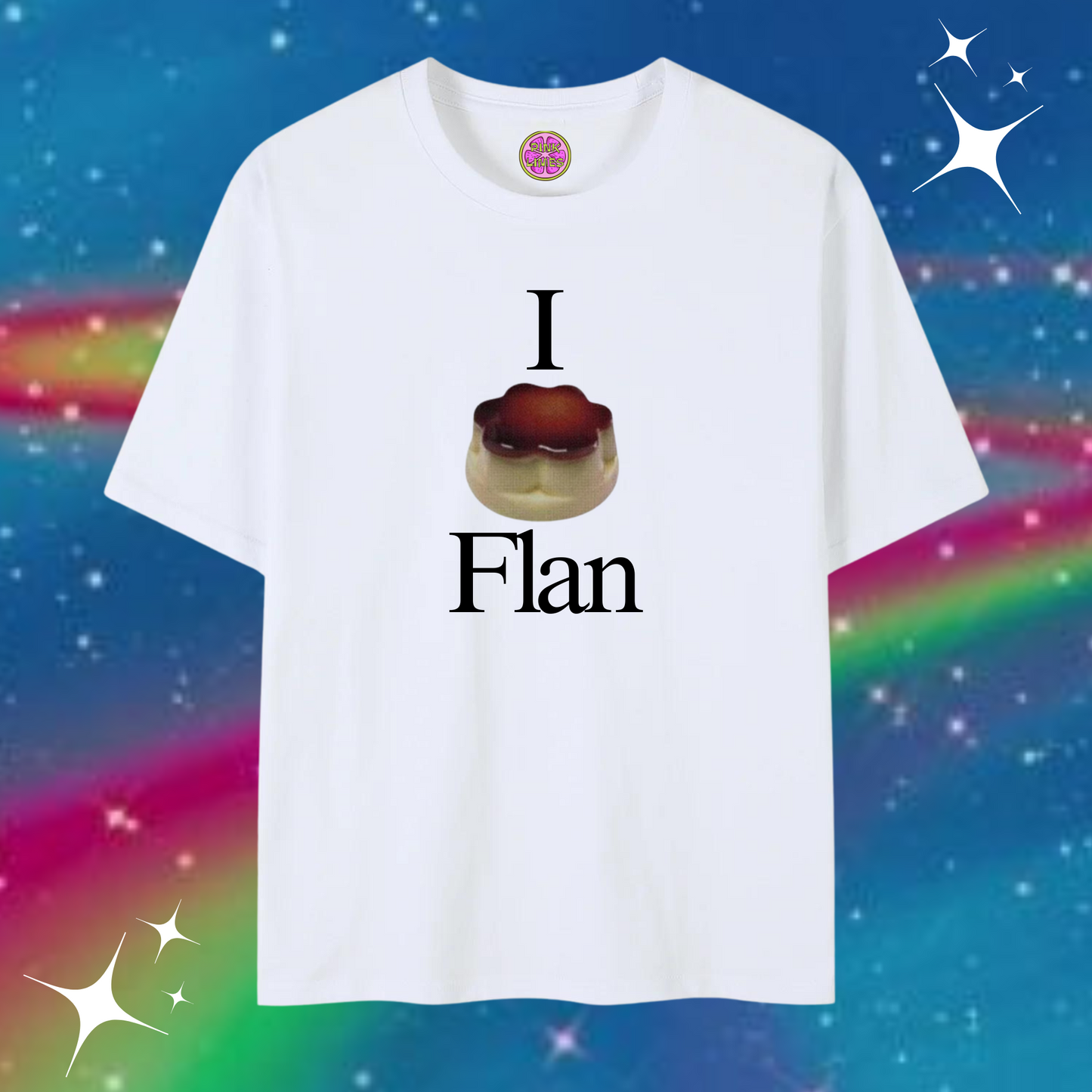 I Love Flan Baggy Tee White