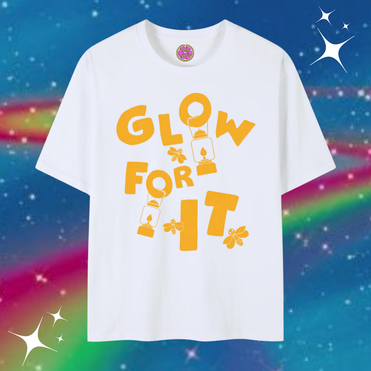 Glow For It Baggy Tee White