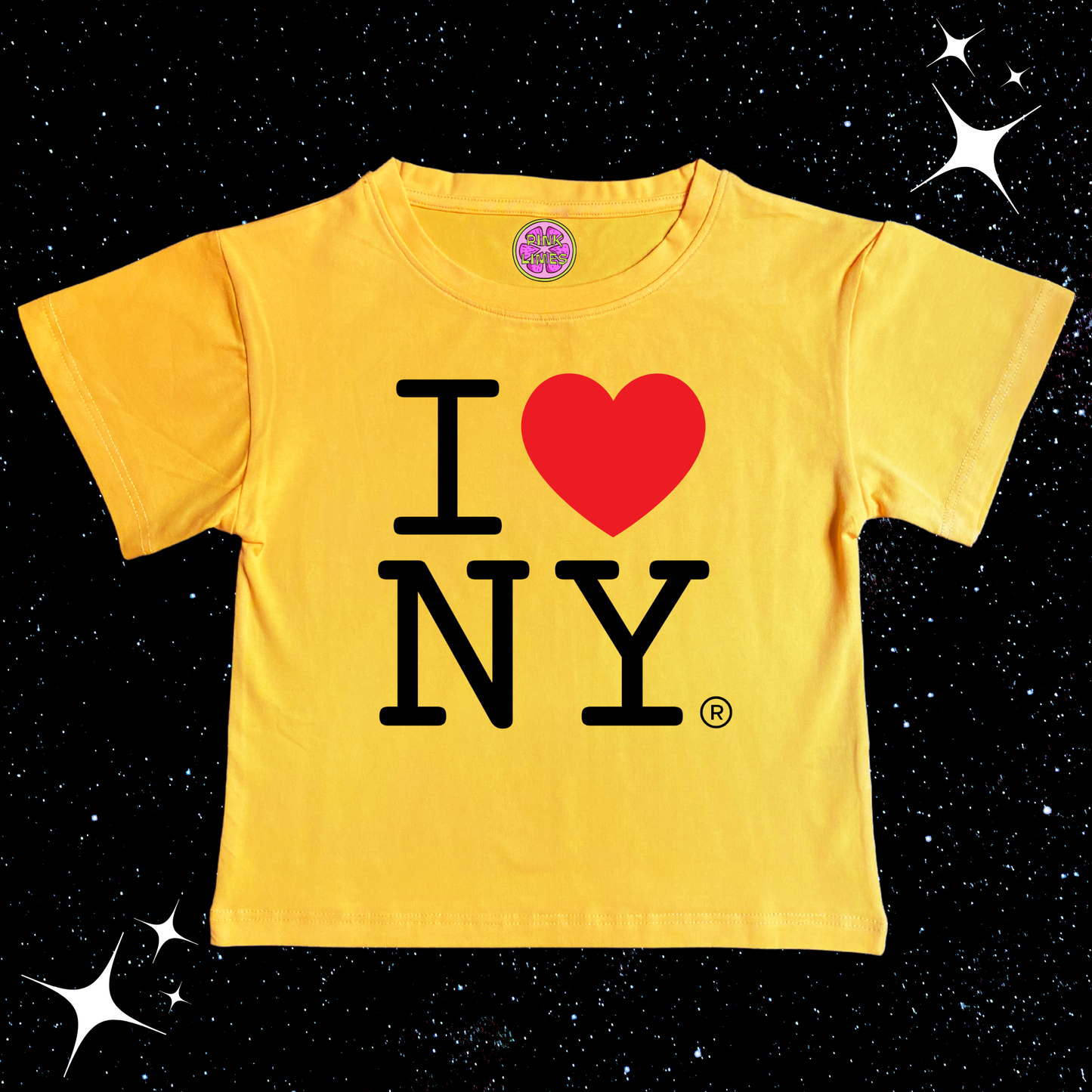 I Love NY Crop Tee Yellow